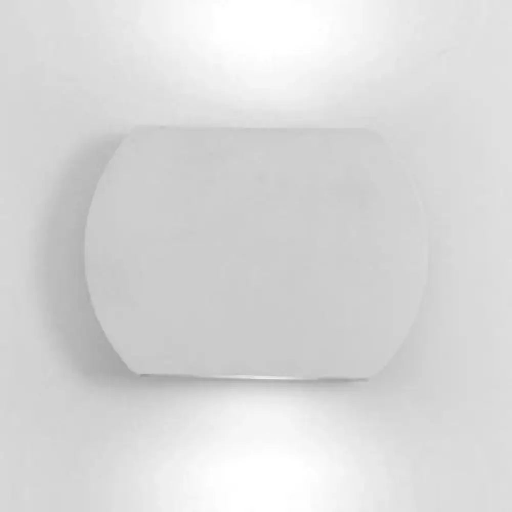 Oval LED Wall Lamp white finish, modern round wall light by Decorbites on Tampa Home & Garden Store