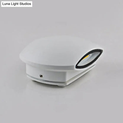 Oval LED wall lamp white with black lens ring by Decorbites on Tampa Home & Garden Store