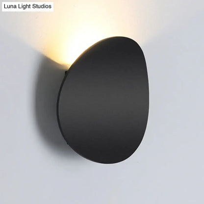 LED Wall Sconce round black metal wall light with warm uplight by Decorbites on Tampa Home & Garden Store