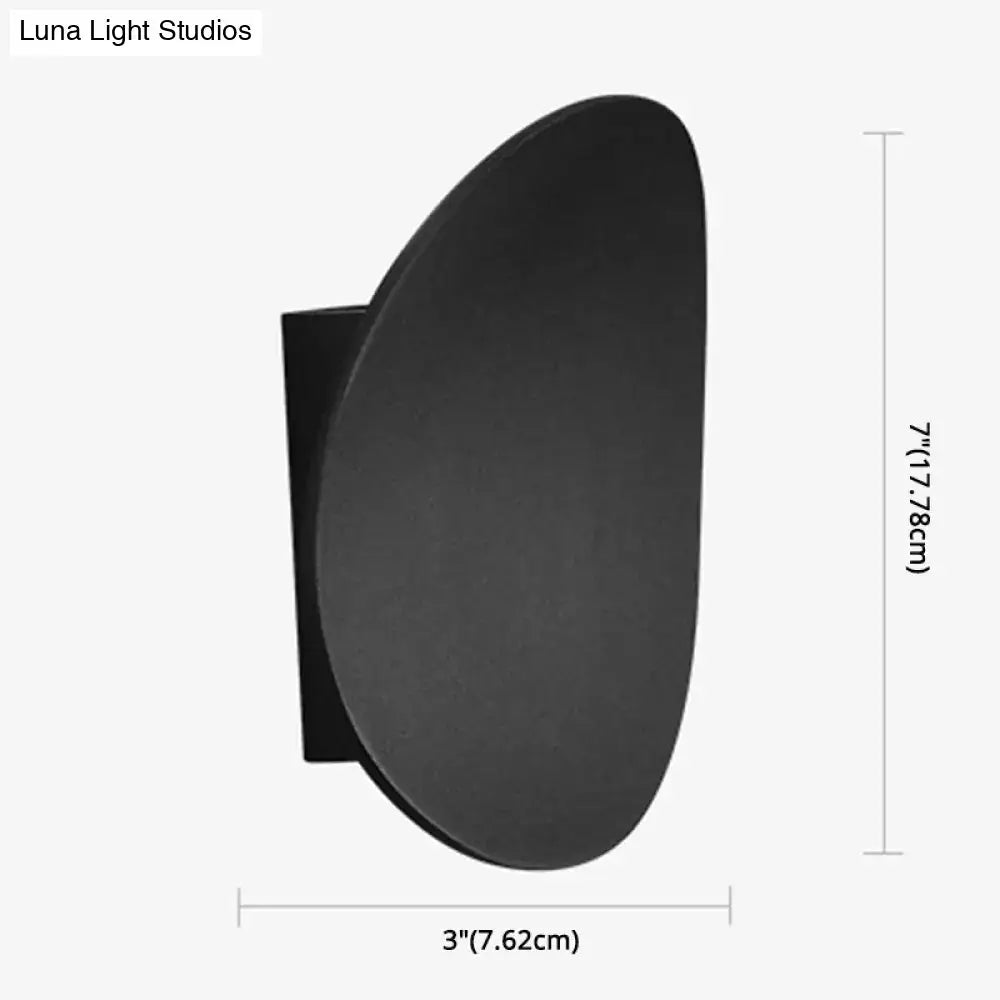 Decorbites LED wall sconce, black oval metal wall light, 3 in wide x 7 in tall, wall-mounted on Tampa Home & Garden Store
