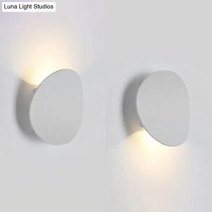 LED wall sconce by Decorbites, pair of white circular wall lights with upward and downward glow on Tampa Home & Garden Store