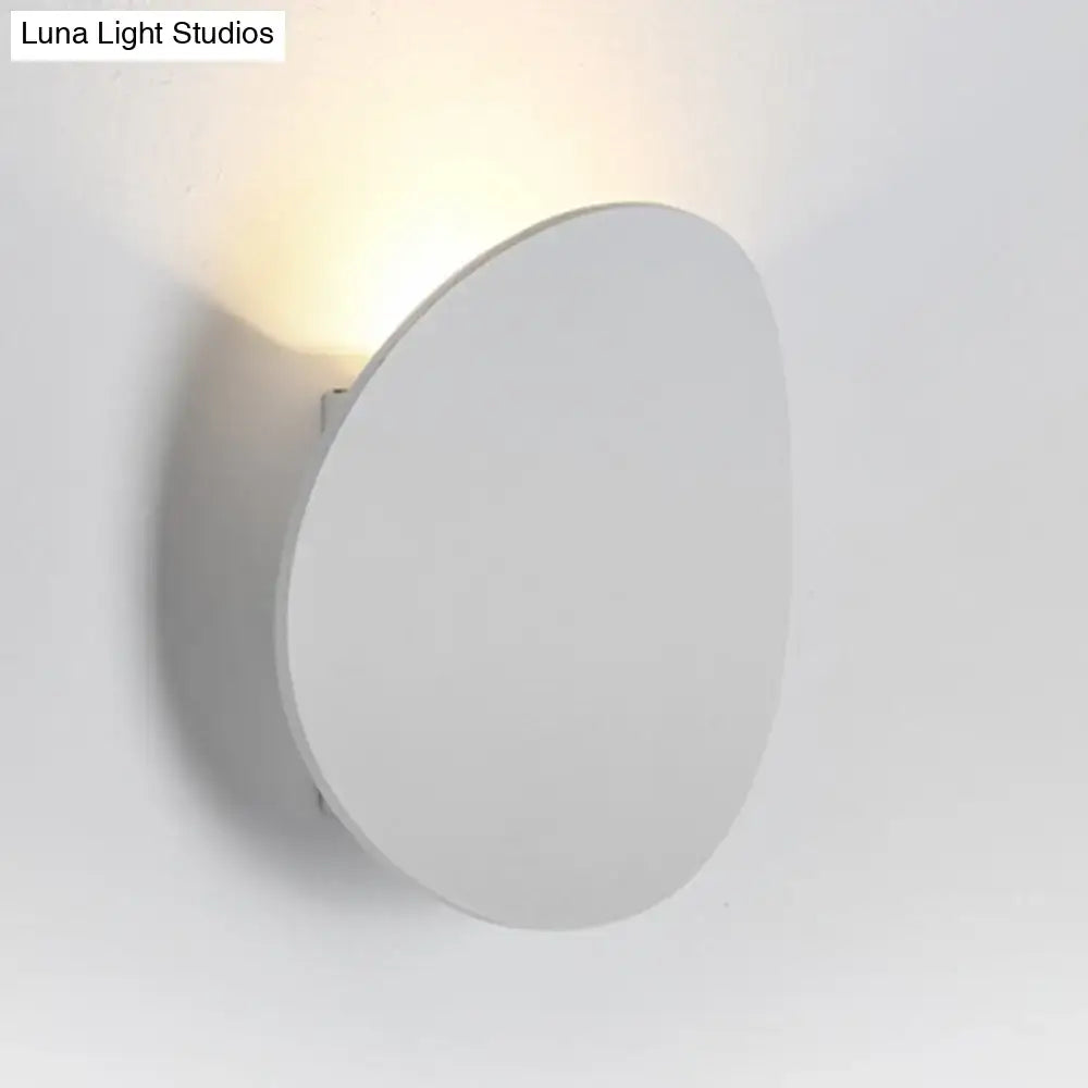 LED Wall Sconce round white disc wall-mounted decorative lighting by Decorbites on Tampa Home & Garden Store