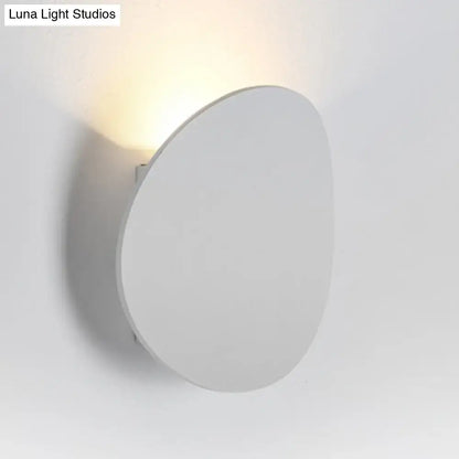 LED Wall Sconce round white disc wall-mounted decorative lighting by Decorbites on Tampa Home & Garden Store
