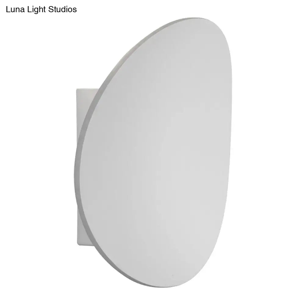LED Wall Sconce round white disc with backplate by Decorbites on Tampa Home & Garden Store