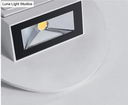 LED Wall Sconce by Decorbites white housing with black rectangular LED frame on Tampa Home & Garden Store