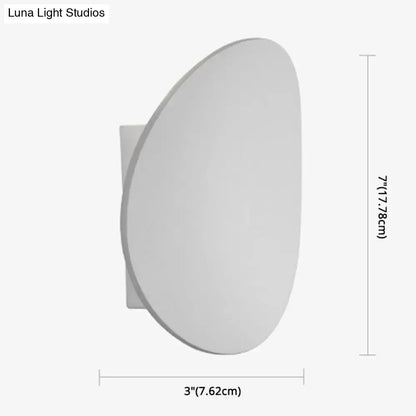LED Wall Sconce by Decorbites, white metal round wall light, 7in tall by 3in wide on Tampa Home & Garden Store