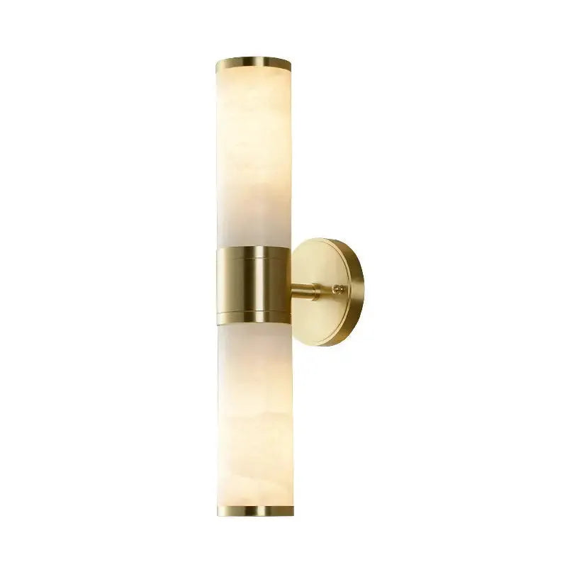 Modern White and Brass Pillar Shaped Sconce Lamp