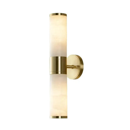 Modern White and Brass Pillar Shaped Sconce Lamp