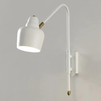 Modern White and Brass V-Shaped Wall Light