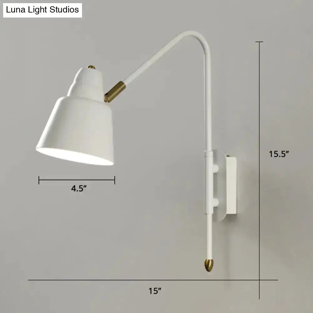 Modern White and Brass V-Shaped Wall Light