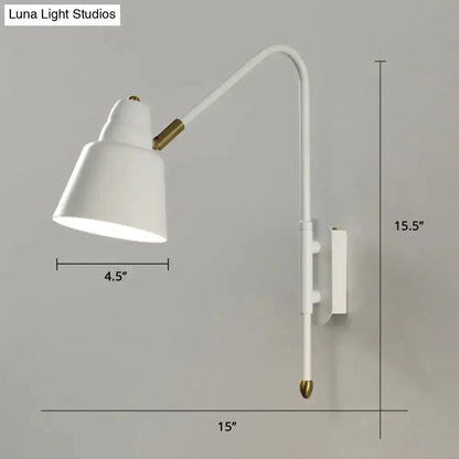 Modern White and Brass V-Shaped Wall Light