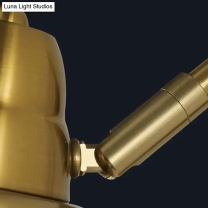 Modern White and Brass V-Shaped Wall Light