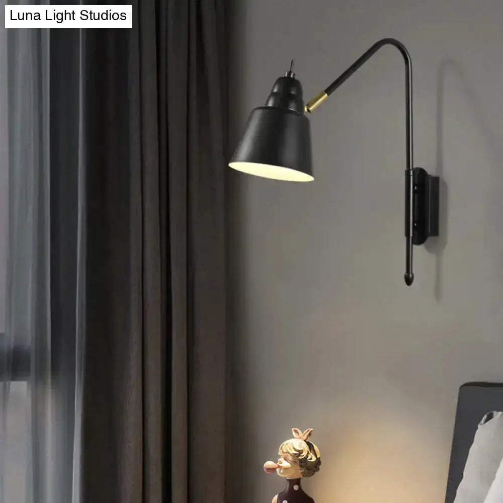 Modern White and Brass V-Shaped Wall Light