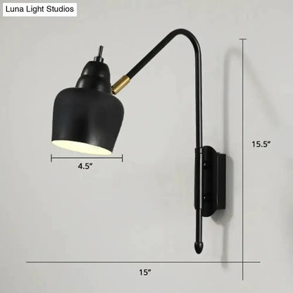 Modern White and Brass V-Shaped Wall Light