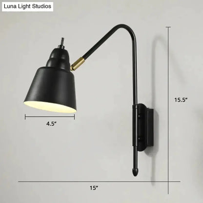 Modern White and Brass V-Shaped Wall Light