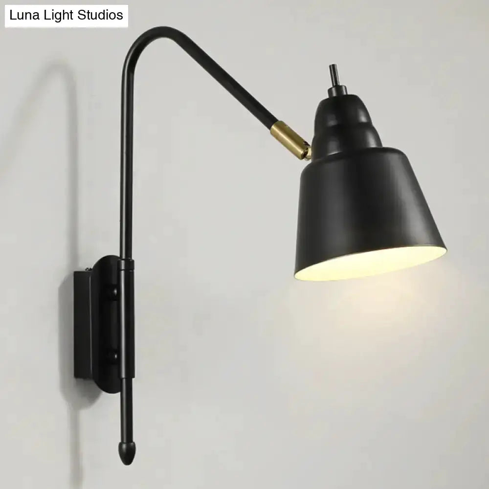 Modern White and Brass V-Shaped Wall Light
