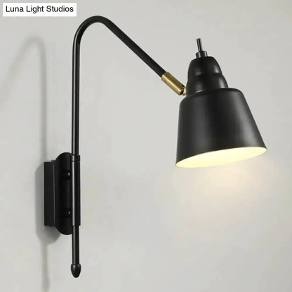 Modern White and Brass V-Shaped Wall Light