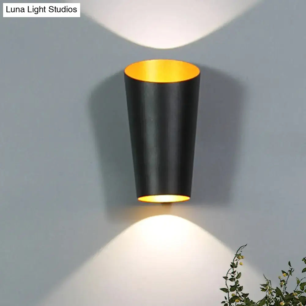 White Gold LED Sconce wall light, black exterior with gold interior Decorbites on Tampa Home & Garden Store