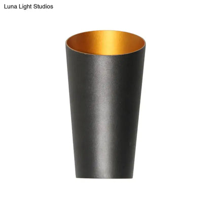 White Gold LED Sconce by Decorbites, black exterior with gold interior on Tampa Home & Garden Store