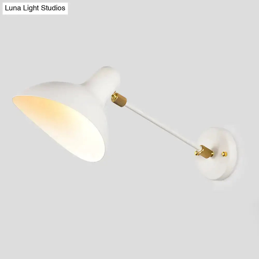 Modern white and gold wall mounted lamp with adjustable arm by Decorbites for living room on Tampa Home & Garden Store