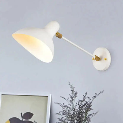 Modern white and gold wall mounted lamp with adjustable arm by Decorbites on Tampa Home & Garden Store