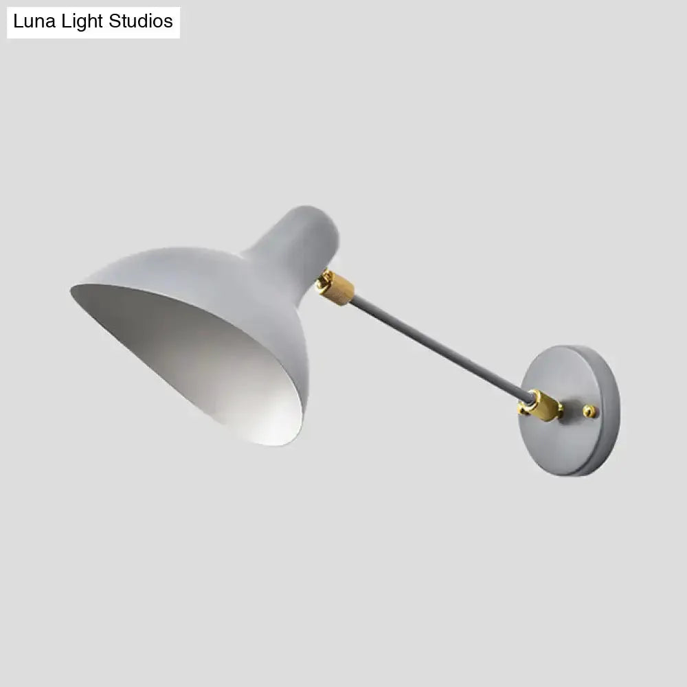 Modern white and gold wall mounted lamp with adjustable arm for living room Decorbites on Tampa Home & Garden Store