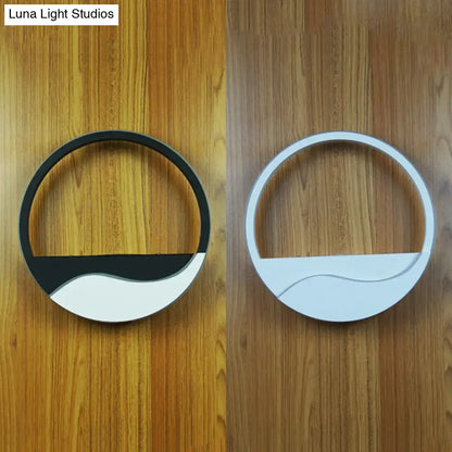 Acrylic wall sconce light pair with round shapes in black/white and white/gray on Tampa Home & Garden Store