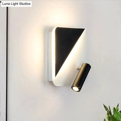 Modern White Black Led Wall Spotlight Lamp