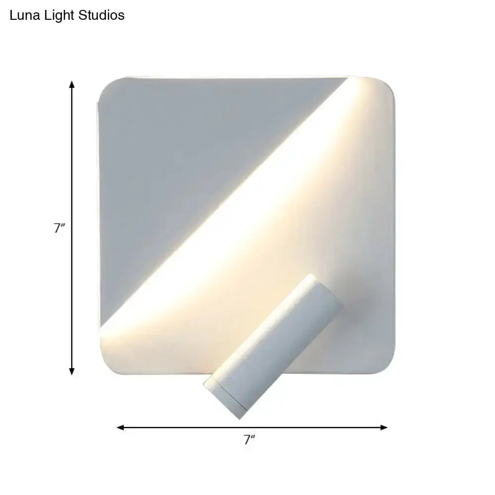 Modern White Black Led Wall Spotlight Lamp