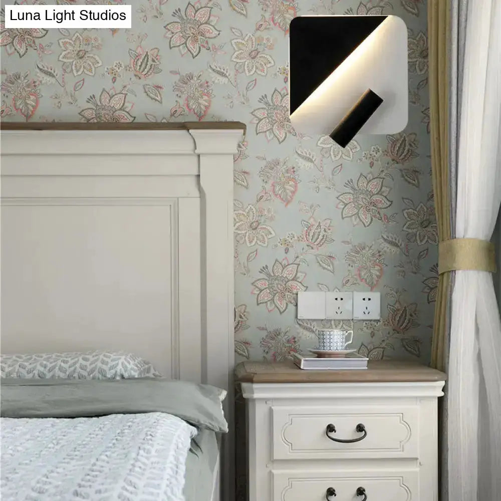 Modern White Black Led Wall Spotlight Lamp