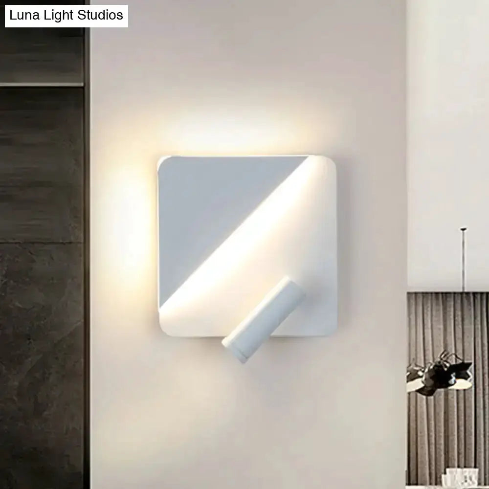 Modern White Black Led Wall Spotlight Lamp
