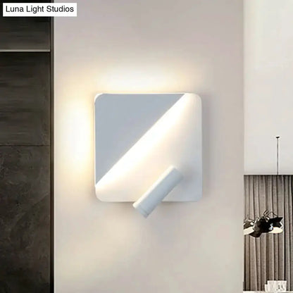 Modern White Black Led Wall Spotlight Lamp
