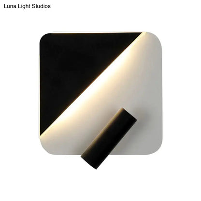 Modern White Black Led Wall Spotlight Lamp