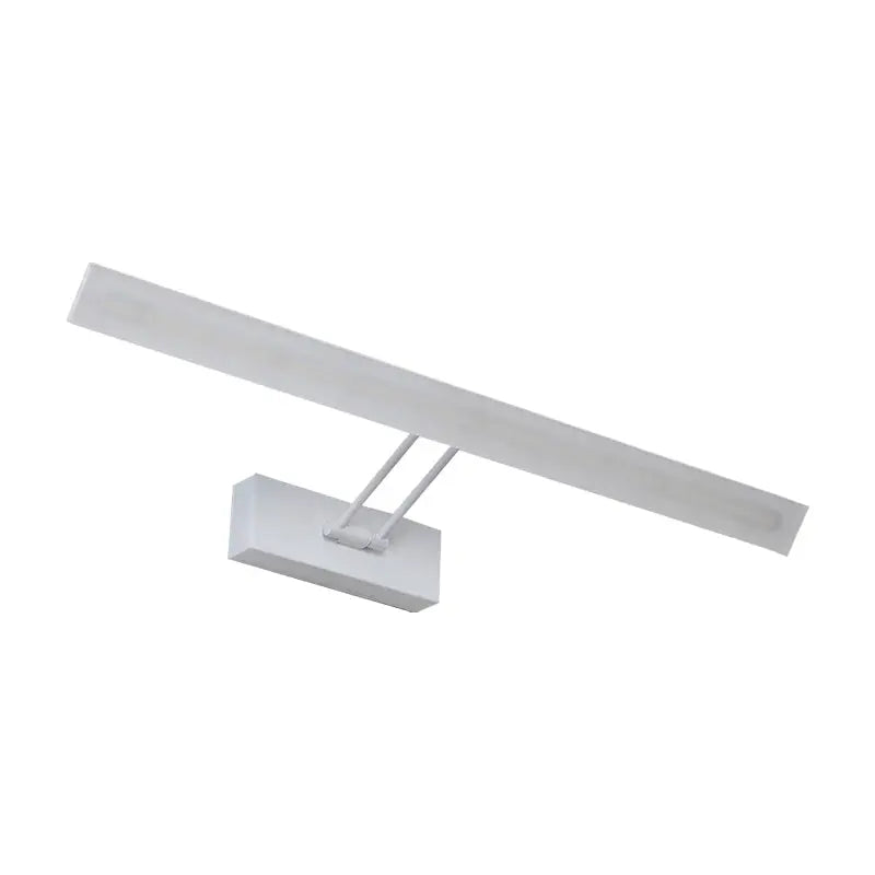 Decorbites white rectangular LED wall light for bathroom with warm white glow wall mounted on Tampa Home & Garden Store