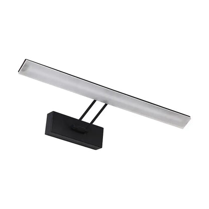Modern white and black rectangular LED wall light with frosted diffuser for bathroom on Tampa Home & Garden Store