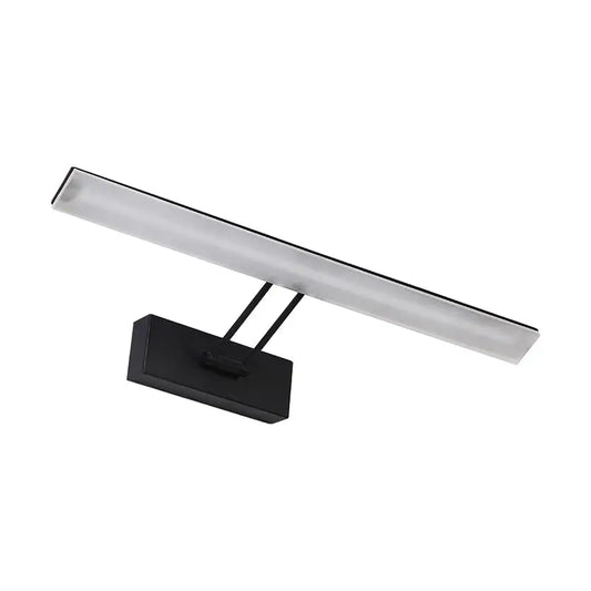 Modern white and black rectangular LED wall light with frosted diffuser for bathroom on Tampa Home & Garden Store