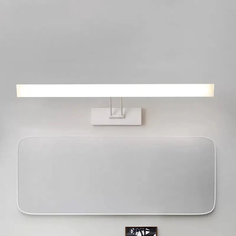 Modern white and black rectangular LED bathroom wall light with warm white glow Decorbites on Tampa Home & Garden Store