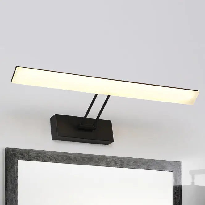 White and black rectangular LED wall light by Decorbites with warm white glow on Tampa Home & Garden Store