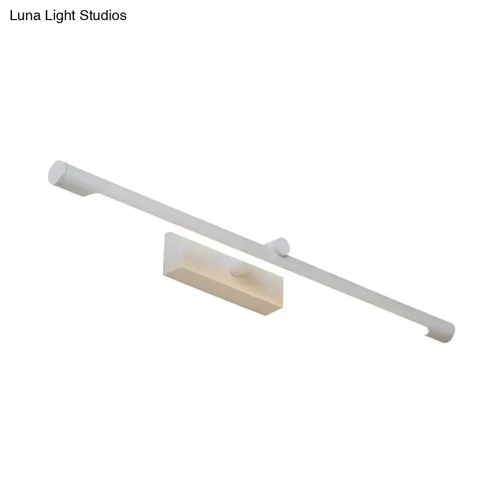 Vanity light Decorbites white tube for bathroom wall with backplate on Tampa Home & Garden Store