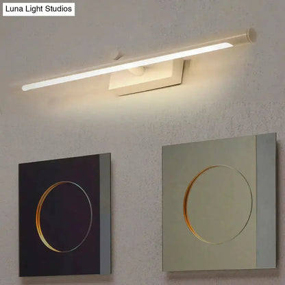 Modern white tube vanity lighting bathroom wall sconce by Decorbites on Tampa Home & Garden Store