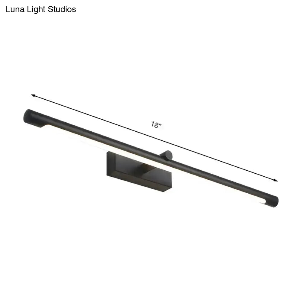 Modern white & black tube vanity lighting wall sconce Decorbites with black metal tube on Tampa Home & Garden Store