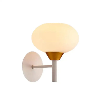 Brass Opal Minimalist Wall Sconce by Decorbites with white opal glass shade and wall mount on Tampa Home & Garden Store