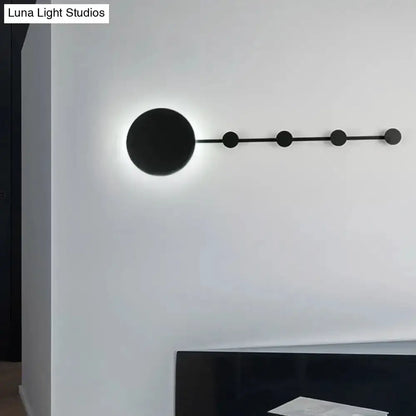 White Circular LED Wall Lamp with Bulb Included