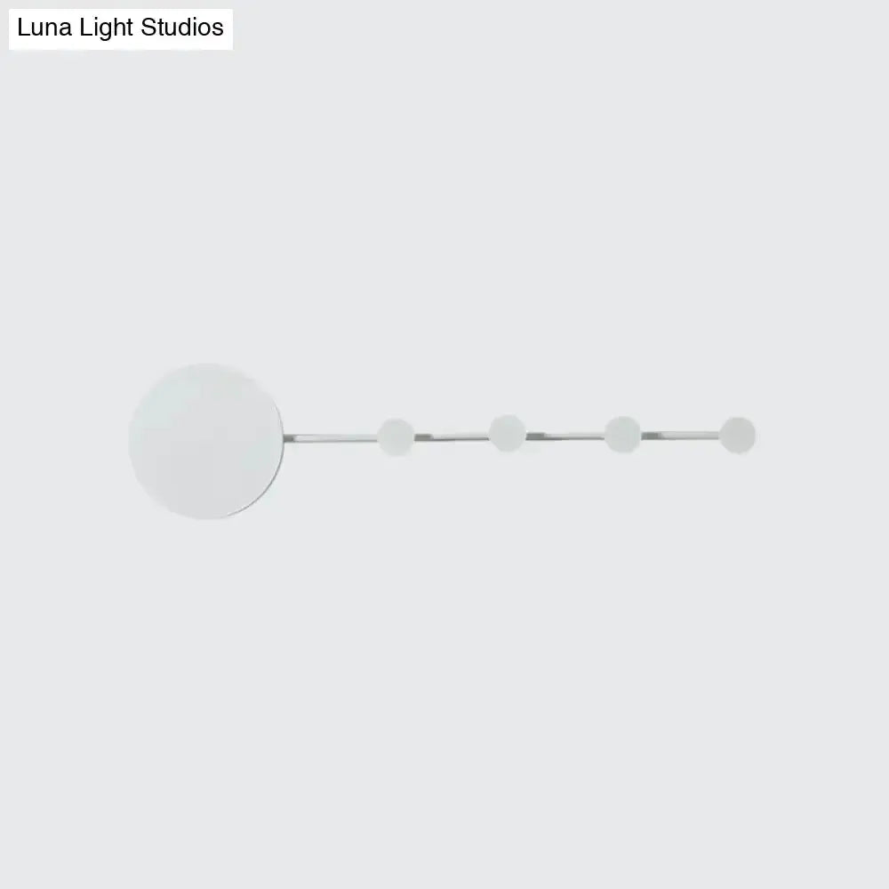 White Circular LED Wall Lamp with Bulb Included
