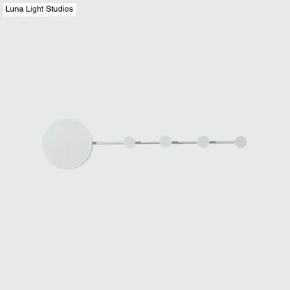 White Circular LED Wall Lamp with Bulb Included