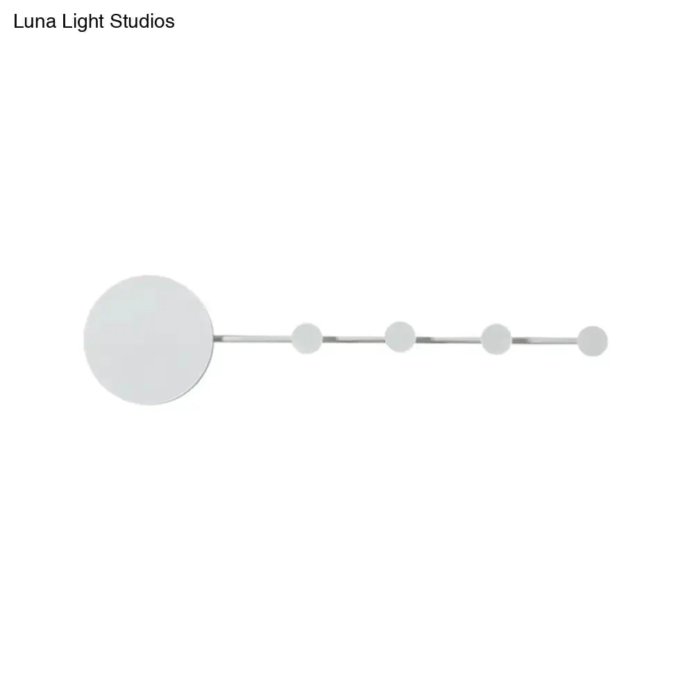 White Circular LED Wall Lamp with Bulb Included