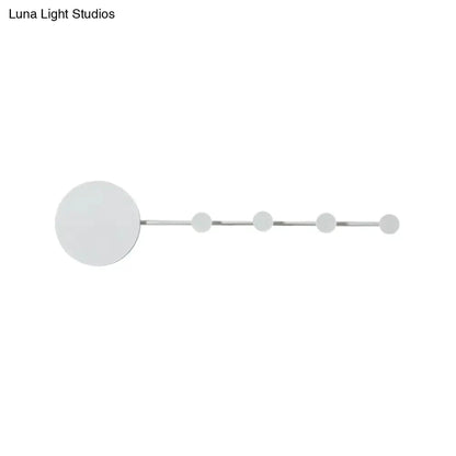 White Circular LED Wall Lamp with Bulb Included