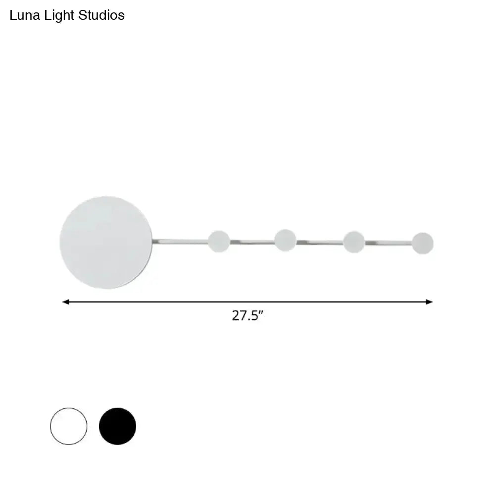 White Circular LED Wall Lamp with Bulb Included
