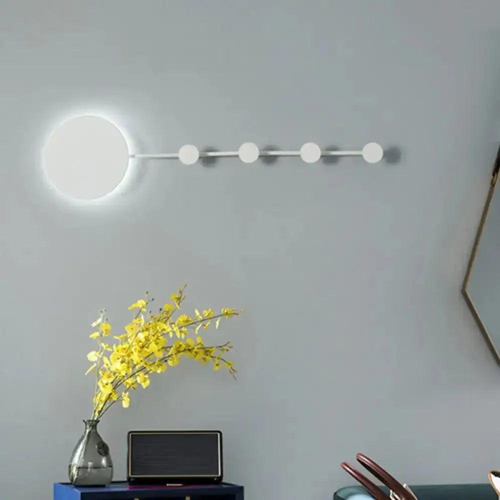 White Circular LED Wall Lamp with Bulb Included
