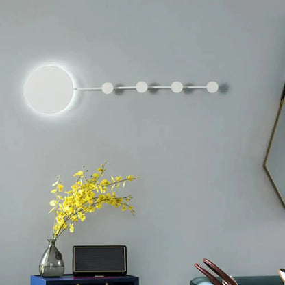 White Circular LED Wall Lamp with Bulb Included
